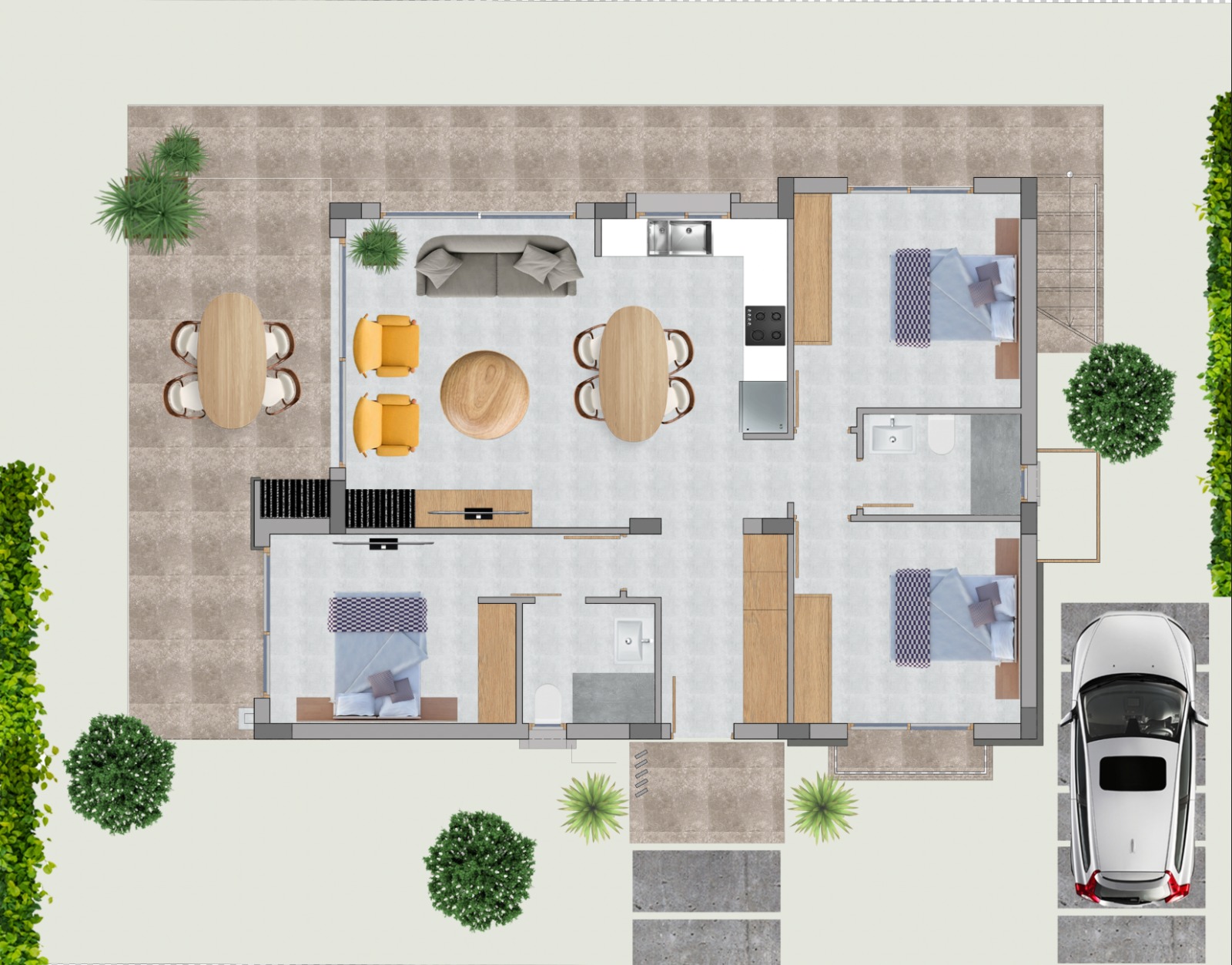 Yalusa Homes — Type K, ground floor plan