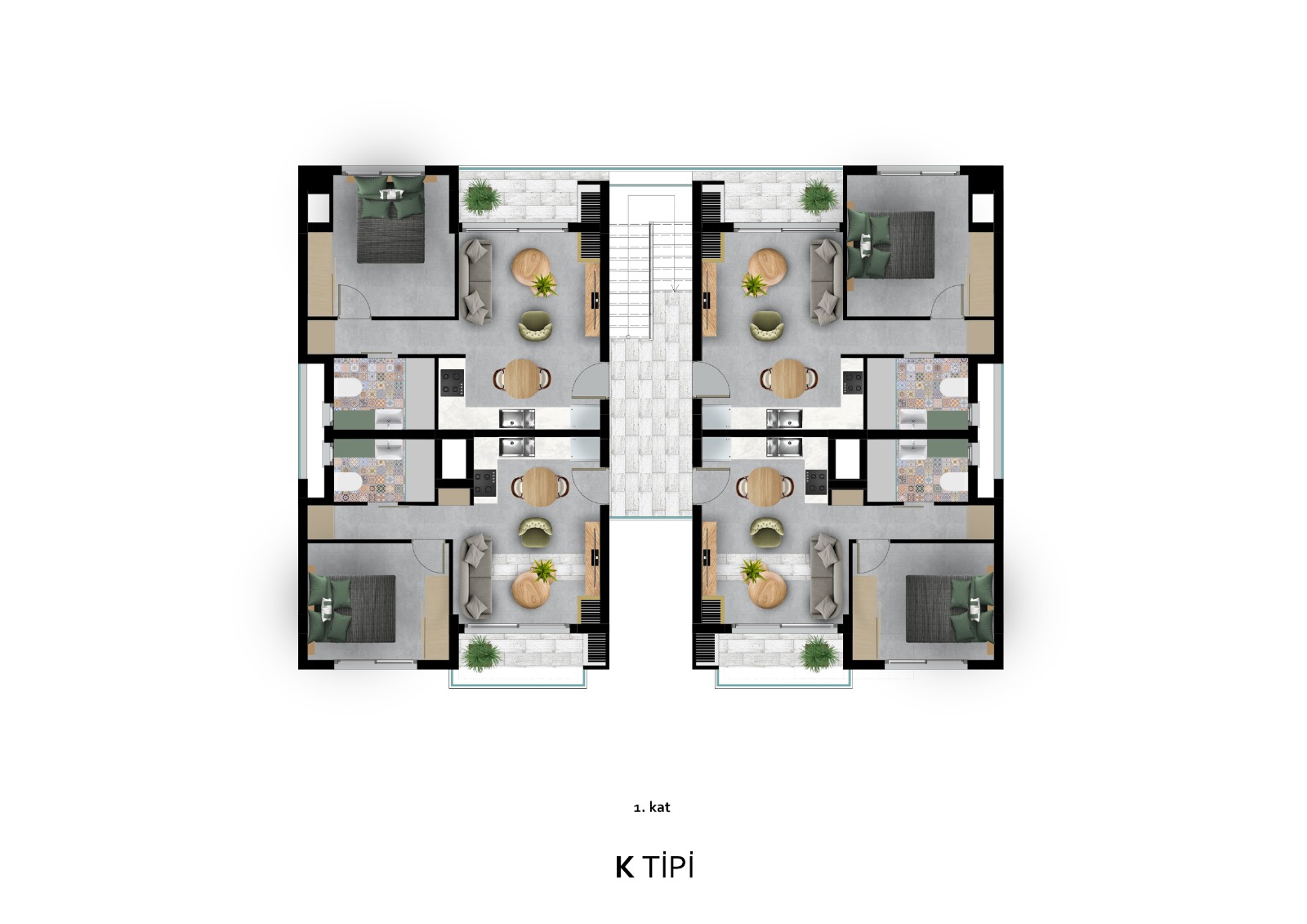 Yalusa Homes — Type K, first floor plan
