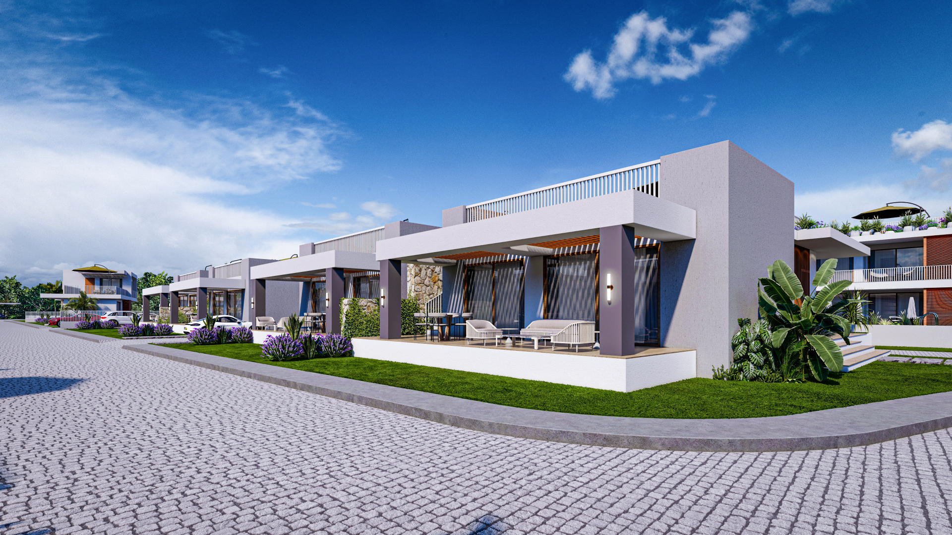 Sun Seize Villas at Green & Blue — exterior render