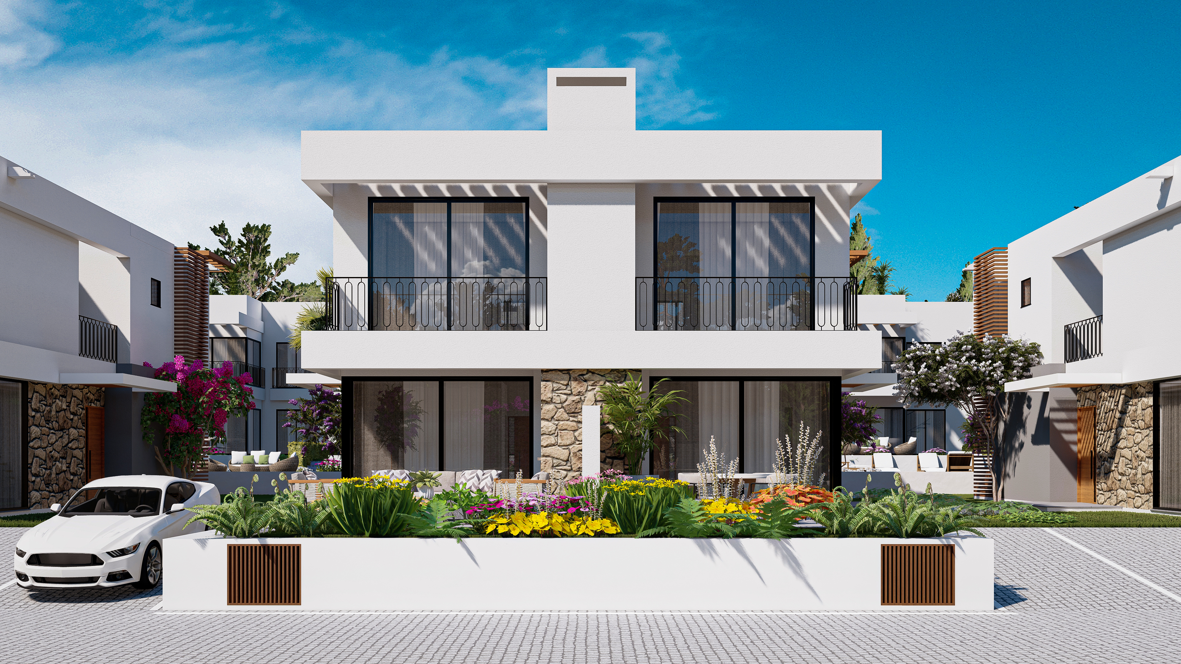 Orion — 2+1 Semi Detached Duplex Villa exterior render