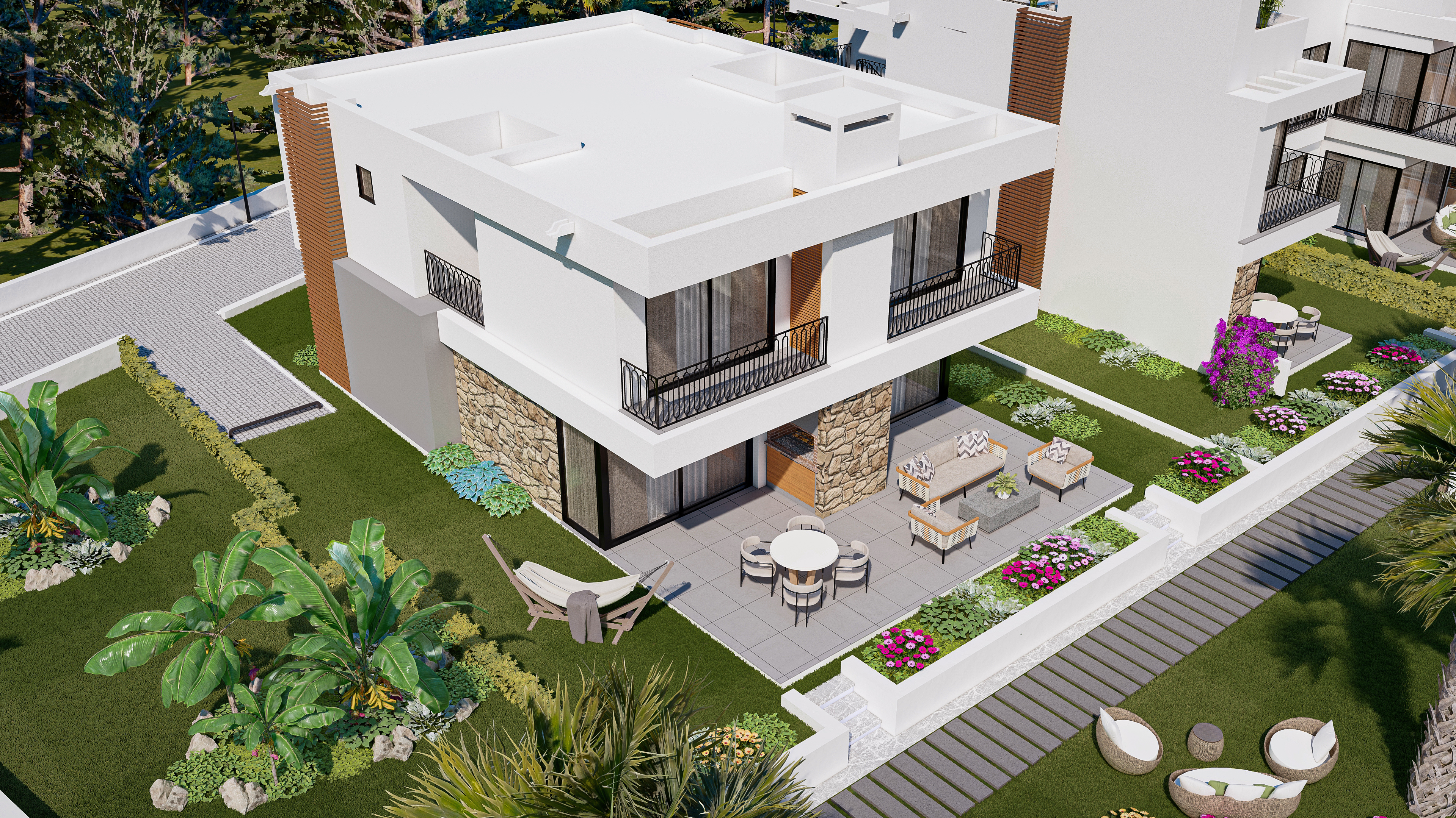 Lyra — 2+1 Semi Detached Duplex Villa exterior render