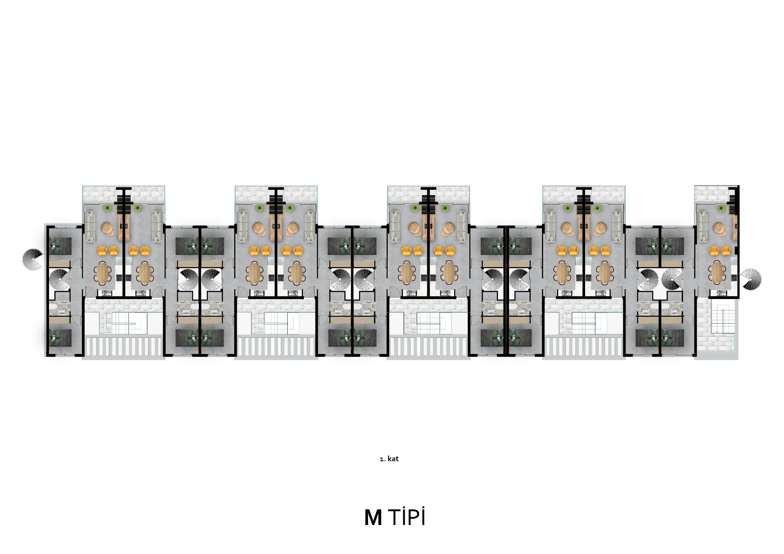 Yalusa Homes — Type M, first floor plan