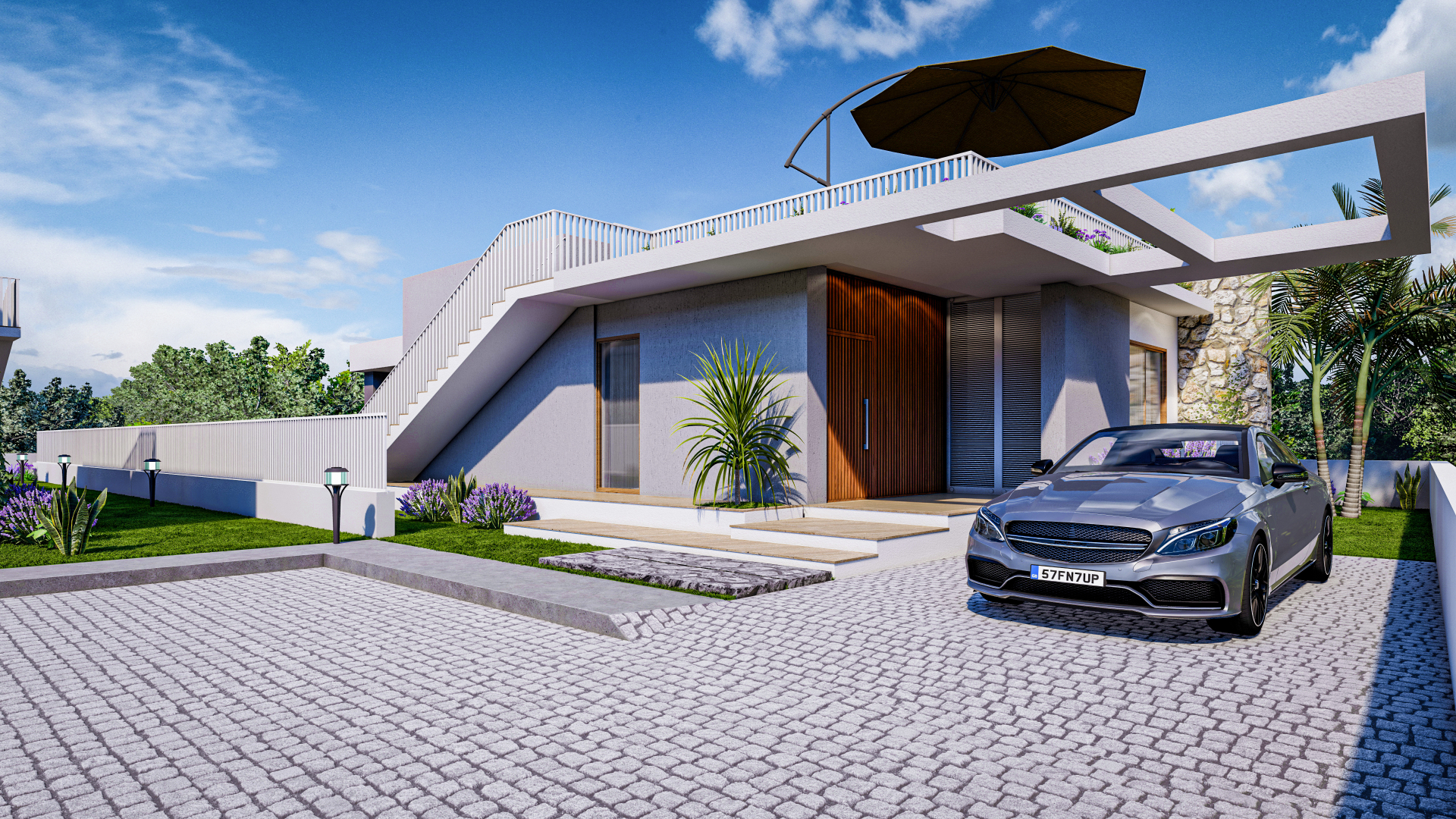 Sunset Villas at Green & Blue — exterior render